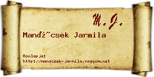 Manácsek Jarmila névjegykártya